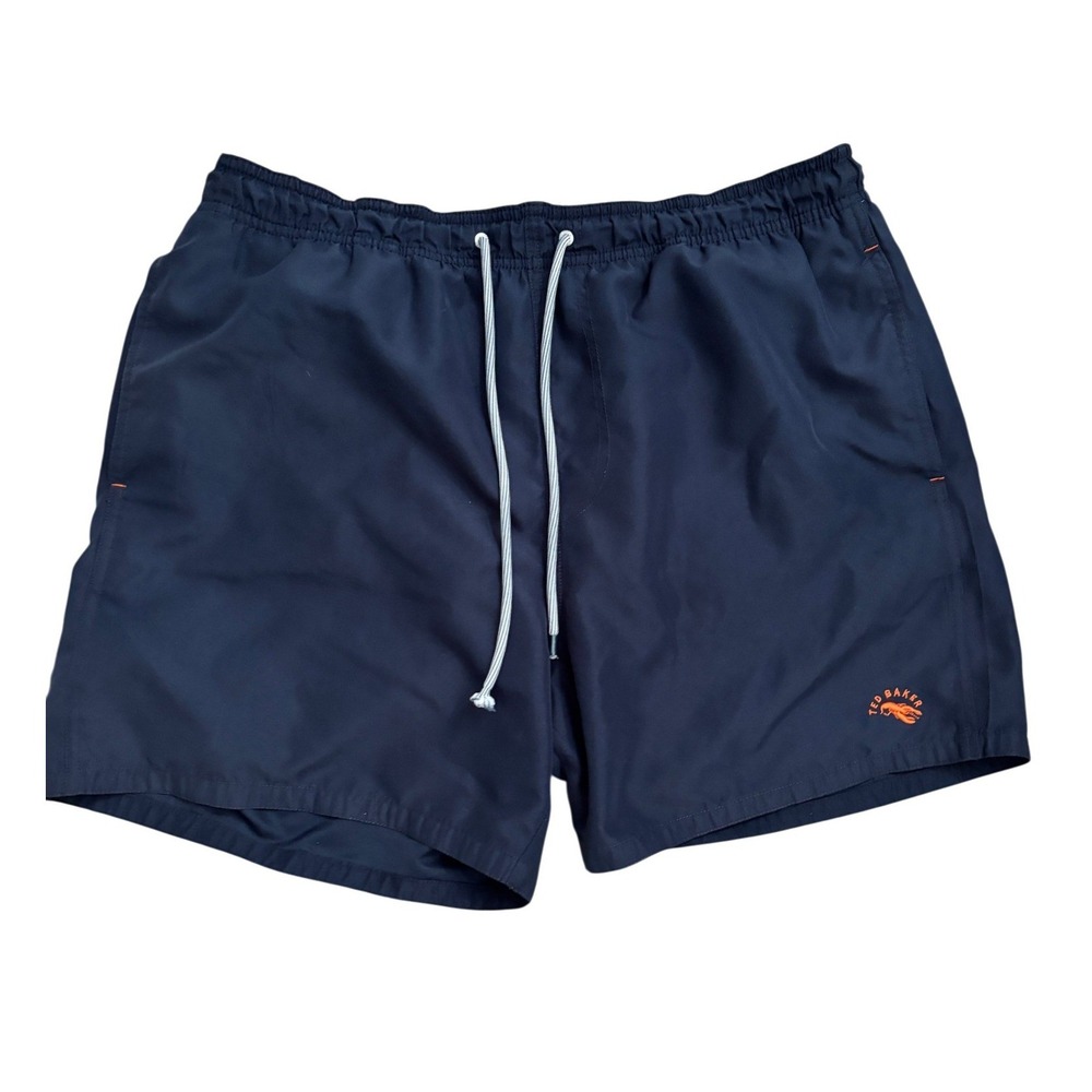 Ted Baker London Mens Navy Blue Lobster Swim Trunks Shorts Size 4 L Large